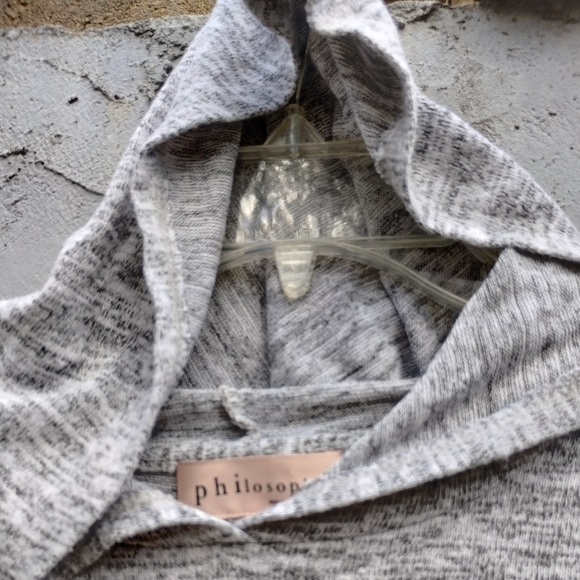 PHILOSOPHY HOODED PULLOVER.  SZ LG - Picture 4 of 11
